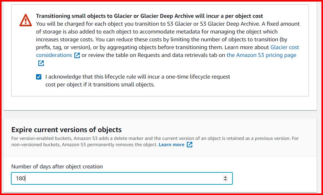 Picture showing the section of screen to specify specify the expiry duration